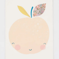 Liberty Fabric Peach Nursery Art Print by The Charming Press - Maude Kids Decor