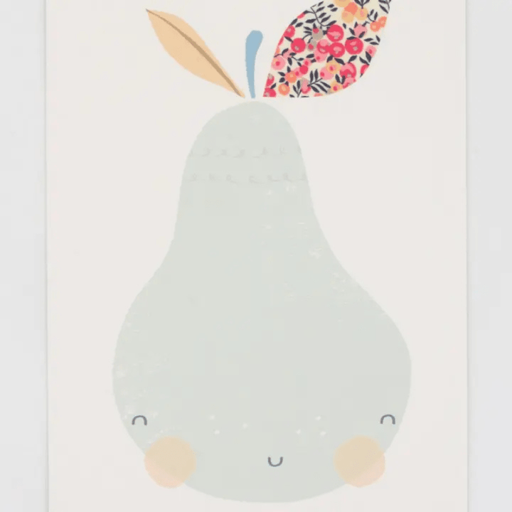 Liberty Fabric Pear Nursery Art Print by The Charming Press - Maude Kids Decor