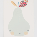 Liberty Fabric Pear Nursery Art Print by The Charming Press - Maude Kids Decor