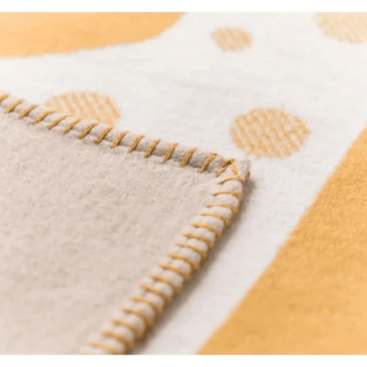 LILI Baby Blanket - Embroidered Giraffe | Off - White by David Fussenegger - Maude Kids Decor