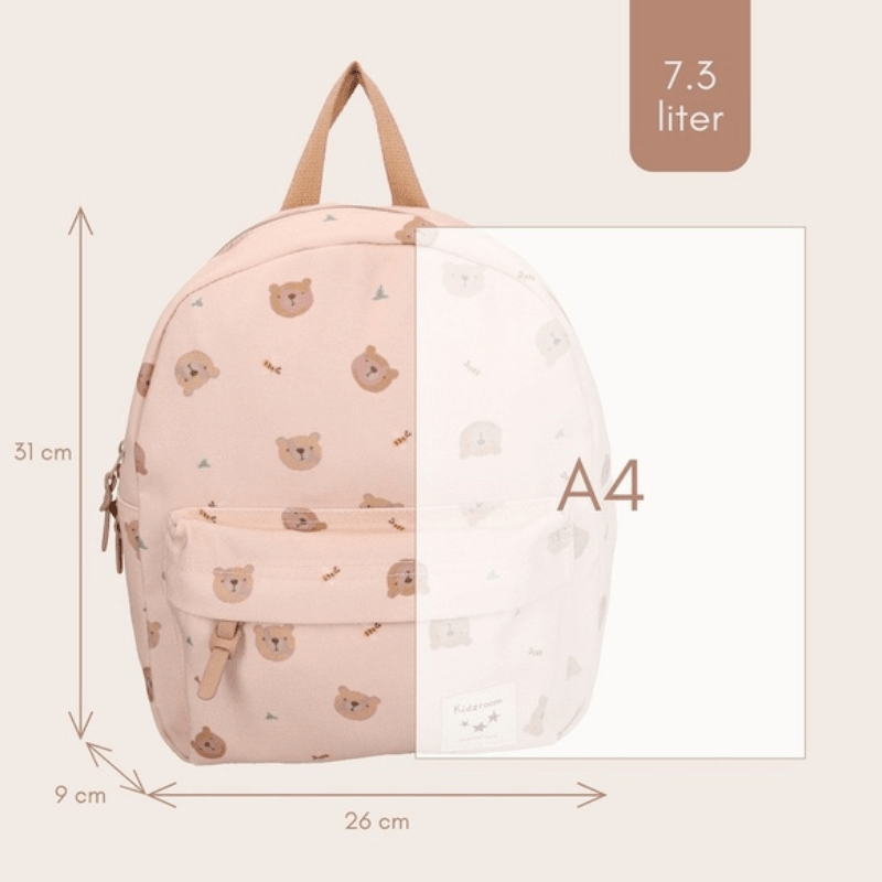 Little Story Kids Backpack (7.3L) | Beige Bears by Kidzroom - Maude Kids Decor