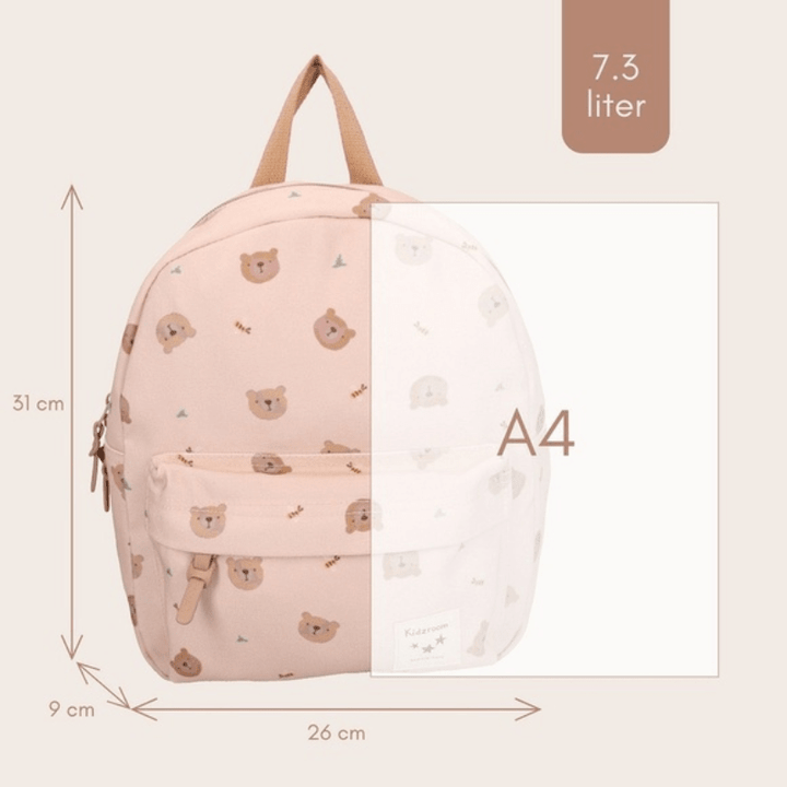 Little Story Kids Backpack (7.3L) | Beige Bears by Kidzroom - Maude Kids Decor