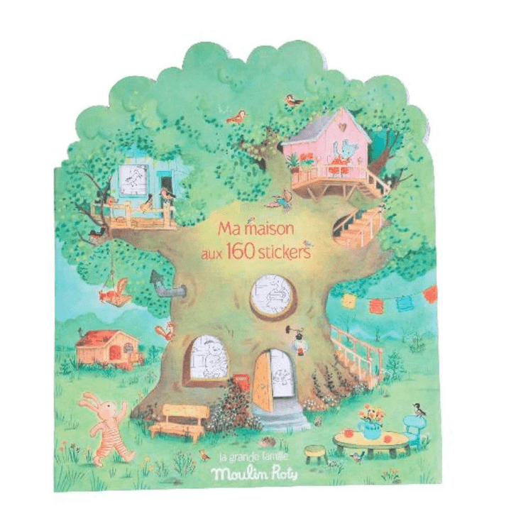 Ma Maison | La Grande Famille Colouring Book with Stickers by Moulin Roty - Maude Kids Decor