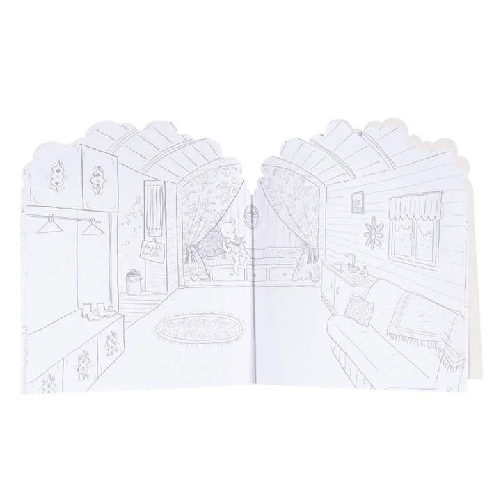 Ma Maison | La Grande Famille Colouring Book with Stickers by Moulin Roty - Maude Kids Decor