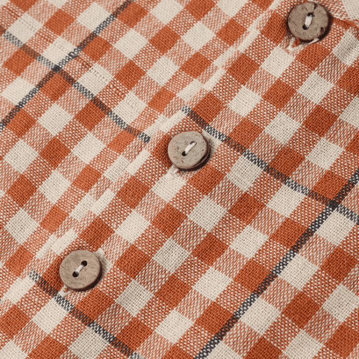 Mavrick Romper | Poppy Gingham by Rylee &amp; Cru - Maude Kids Decor