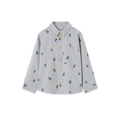 Micro Corduroy Long Sleeve Shirt | Mulberry Blue by Garbo & Friends - Maude Kids Decor