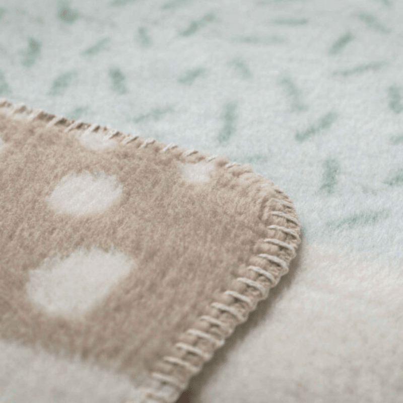 MILA Baby Blanket - Forest Bear | Light Green by David Fussenegger - Maude Kids Decor