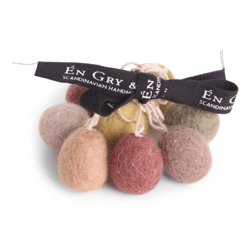 Mini Egg Ornaments (Set of 8) by Én Gry &amp; Sif - Maude Kids Decor