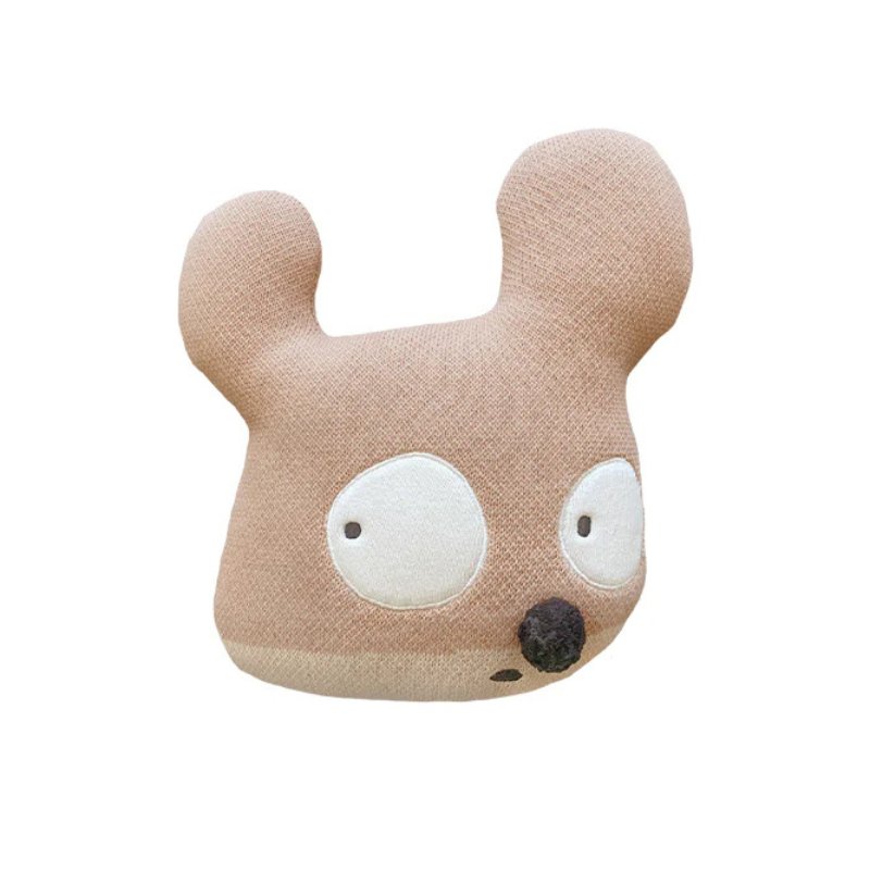 Miss Mighty Mouse Knitted Cushion by Lorena Canals - Maude Kids Decor