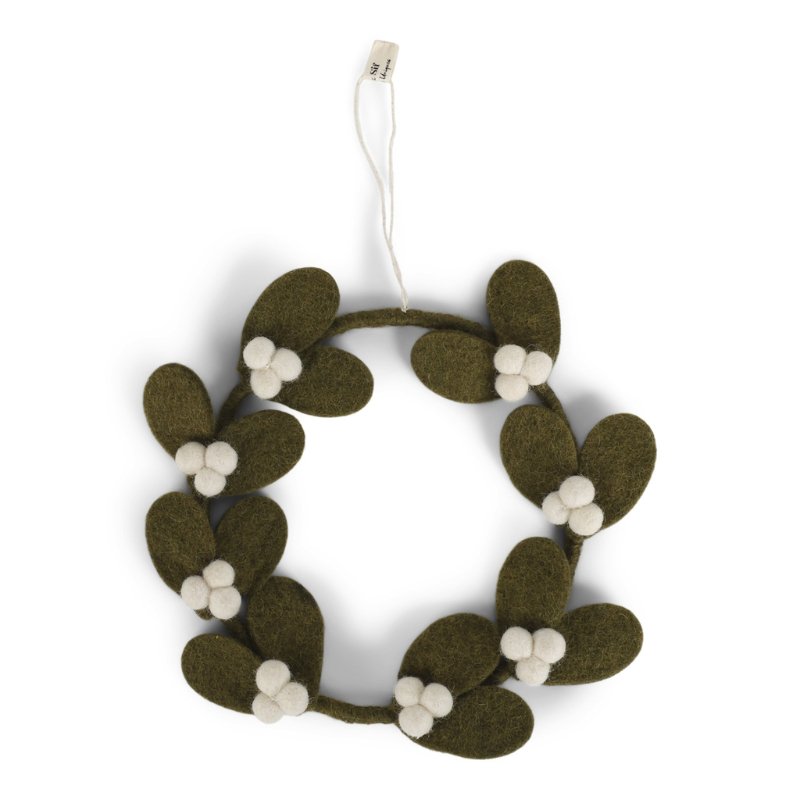 Mistletoe Wreath | Dark Green Small by Én Gry &amp; Sif - Maude Kids Decor
