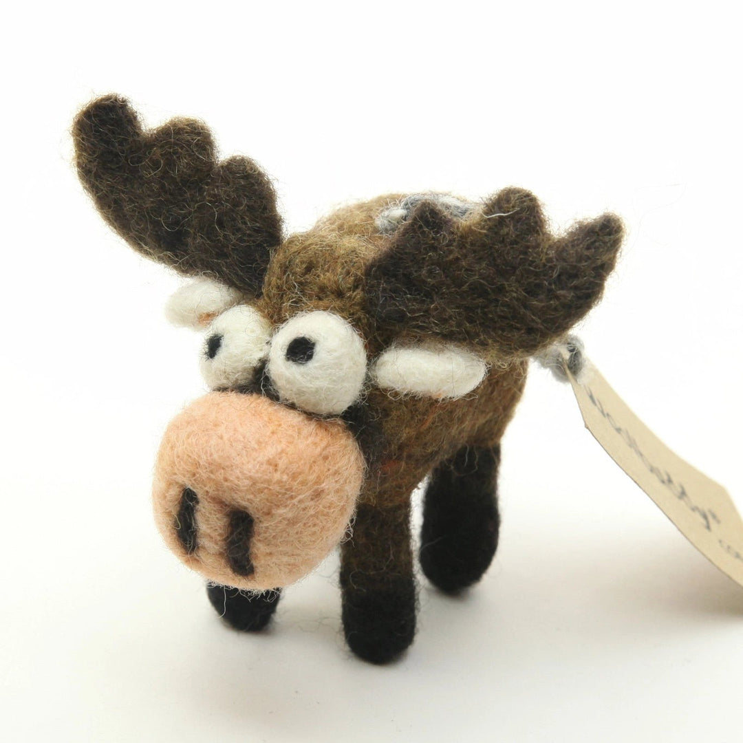 Moose Felt Ornament by Woolbuddy - Maude Kids Decor