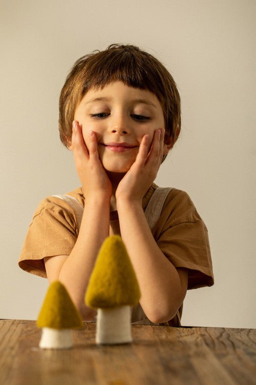 Morel Felt Mushroom by Muskhane - Maude Kids Decor