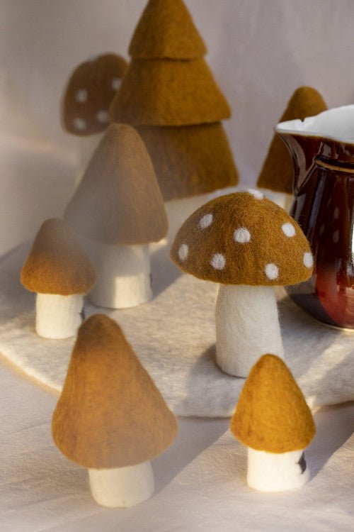 Morel Felt Mushroom by Muskhane - Maude Kids Decor