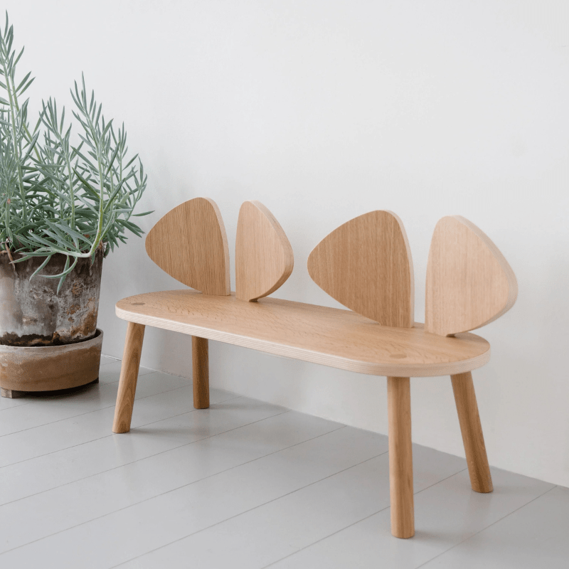 Mouse Bench | Oak by NOFRED - Maude Kids Decor