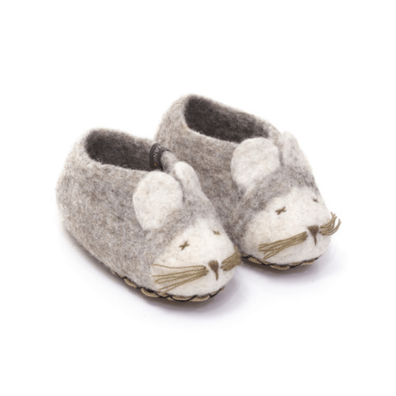 Mouse Slippers | Light Stone by Muskhane - Maude Kids Decor
