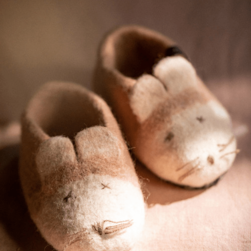 Mouse Slippers | Nude by Muskhane - Maude Kids Decor