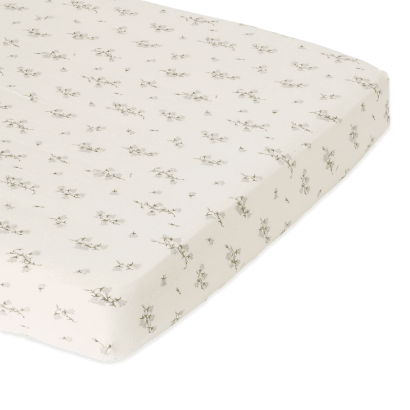 Muslin Fitted Crib Sheet | Bluebell by Garbo &amp; Friends - Maude Kids Decor