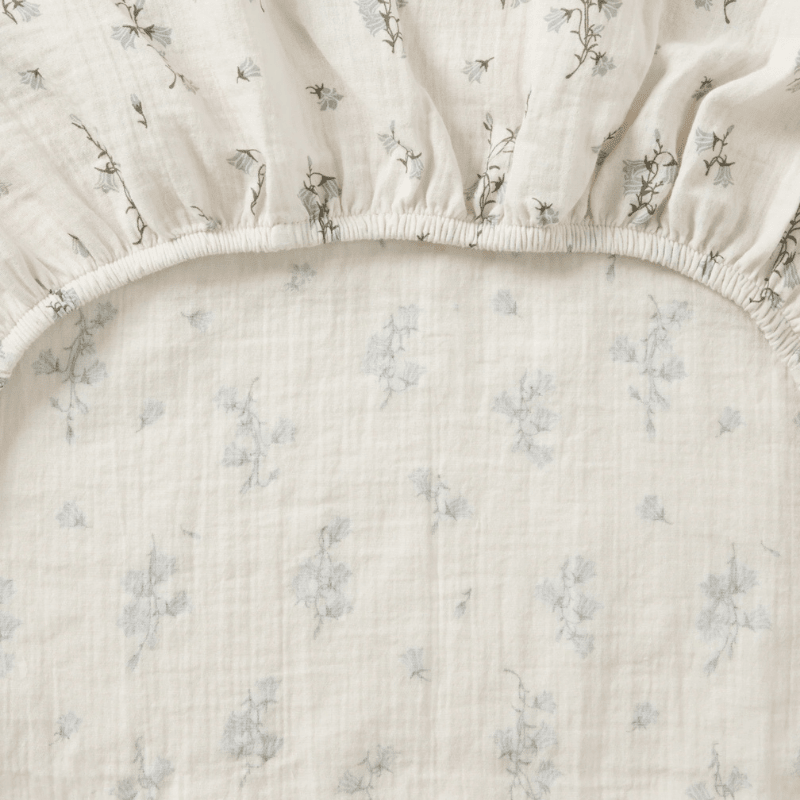 Muslin Fitted Crib Sheet | Bluebell by Garbo &amp; Friends - Maude Kids Decor