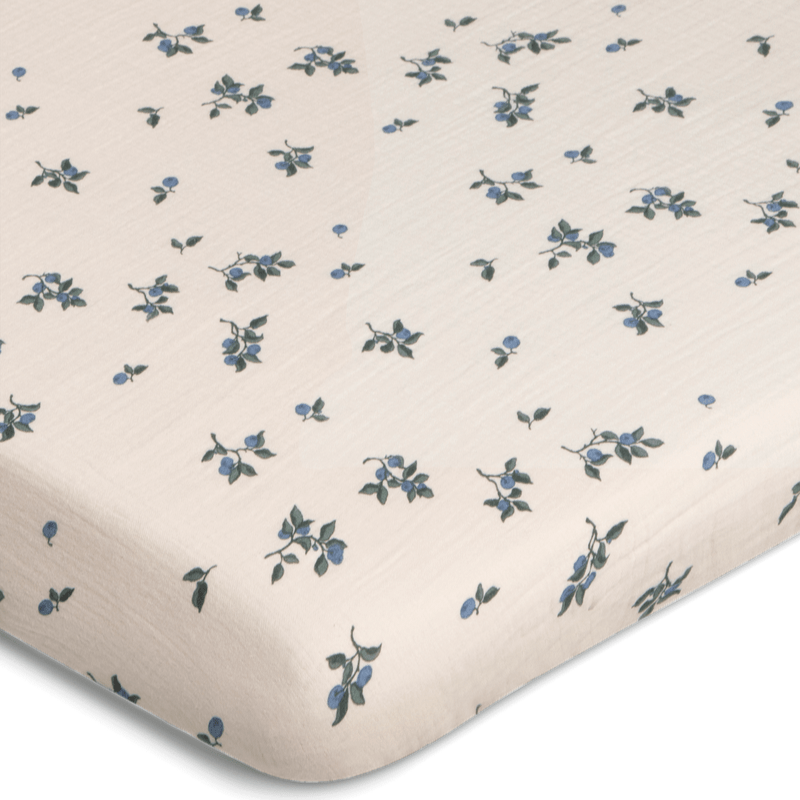 Muslin Fitted Crib Sheet | Blueberry by Garbo & Friends - Maude Kids Decor