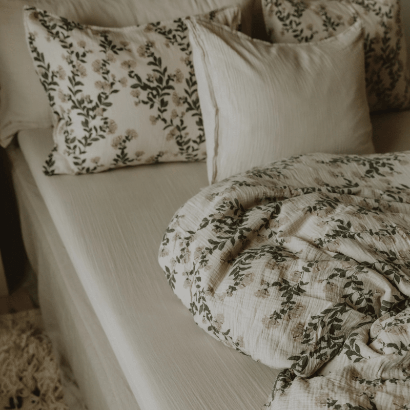 Muslin Fitted Single Sheet | Eggshell by Garbo & Friends - Maude Kids Decor