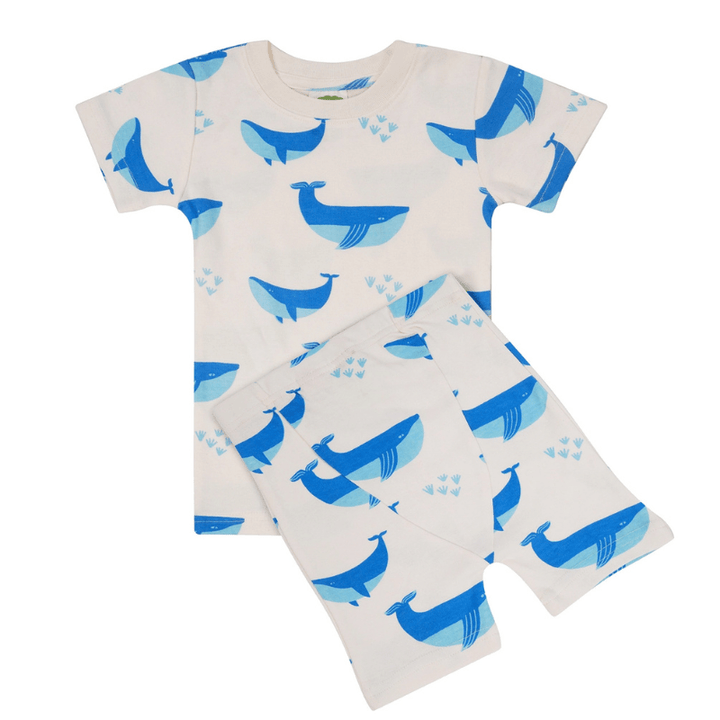 "My Jammies" Organic Summer Pyjamas | Whales by Parade Organics - Maude Kids Decor