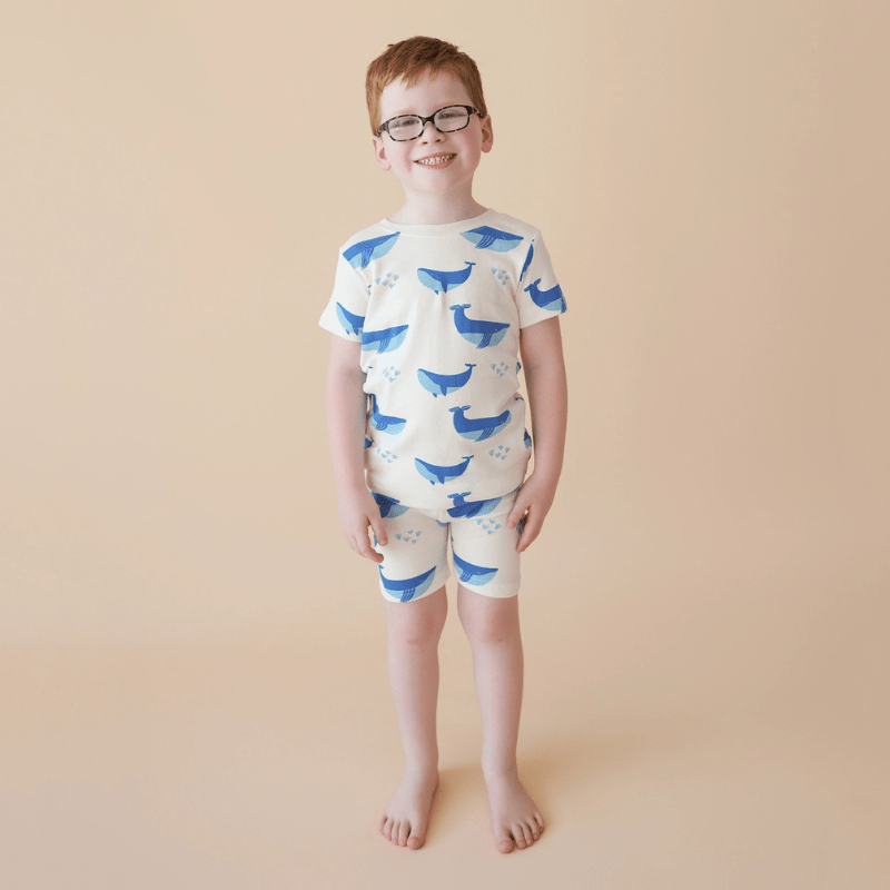 "My Jammies" Organic Summer Pyjamas | Whales by Parade Organics - Maude Kids Decor