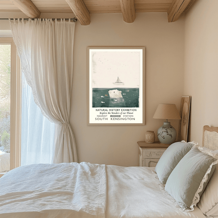 Natural History Exhibition Polar Bear Art Print by Kumo Art Prints - Maude Kids Decor