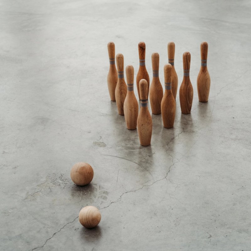 Natural Wooden Bowling Set by Wooden Story - Maude Kids Decor