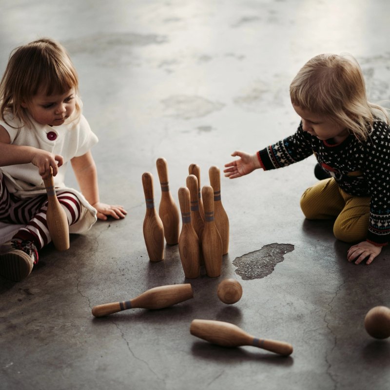 Natural Wooden Bowling Set by Wooden Story - Maude Kids Decor