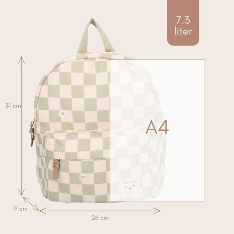 Nostalgia Kids Backpack (7.3L) | Green Check by Kidzroom - Maude Kids Decor