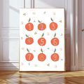Number Chart Apples Nursery Art Print by Kumo Art Prints - Maude Kids Decor