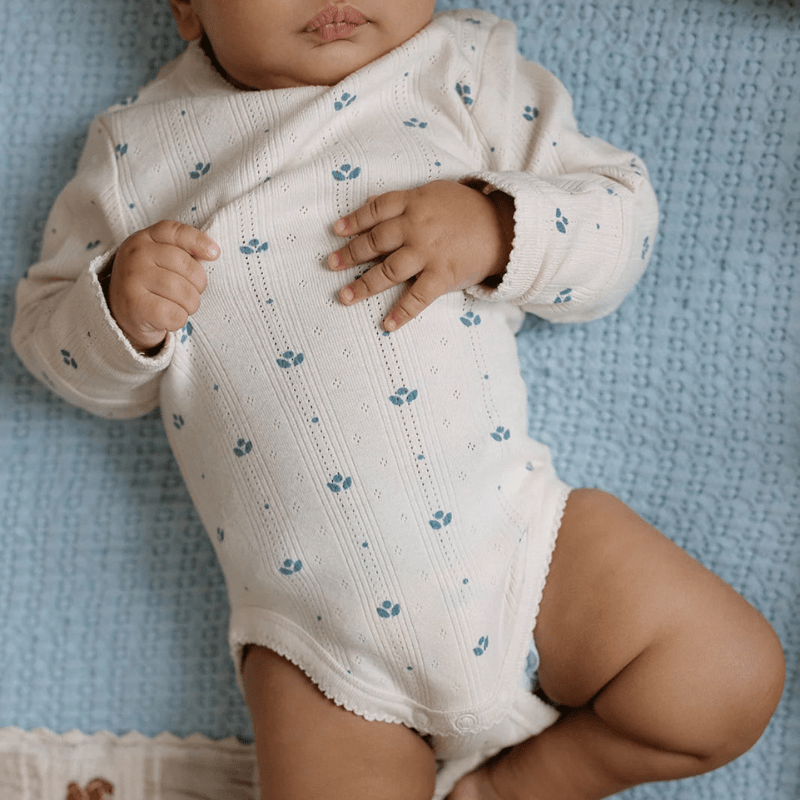 Onesie + Pant Set | Pointelle Bluebelle by New Grain - Maude Kids Decor
