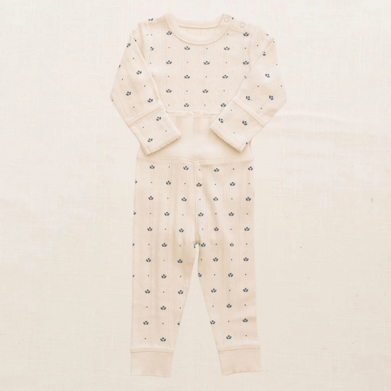 Onesie + Pant Set | Pointelle Bluebelle by New Grain - Maude Kids Decor