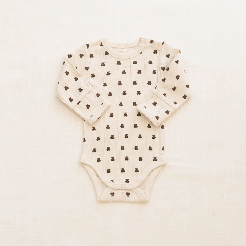 Onesie + Pant Set | Pointelle Teddy by New Grain - Maude Kids Decor