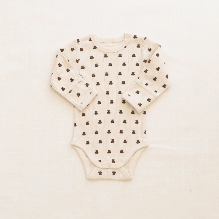 Onesie + Pant Set | Pointelle Teddy by New Grain - Maude Kids Decor
