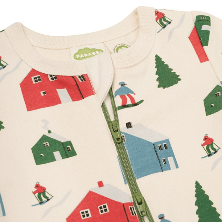 Organic 2 - Way Zip Holiday Romper | Alpine by Parade Organics - Maude Kids Decor