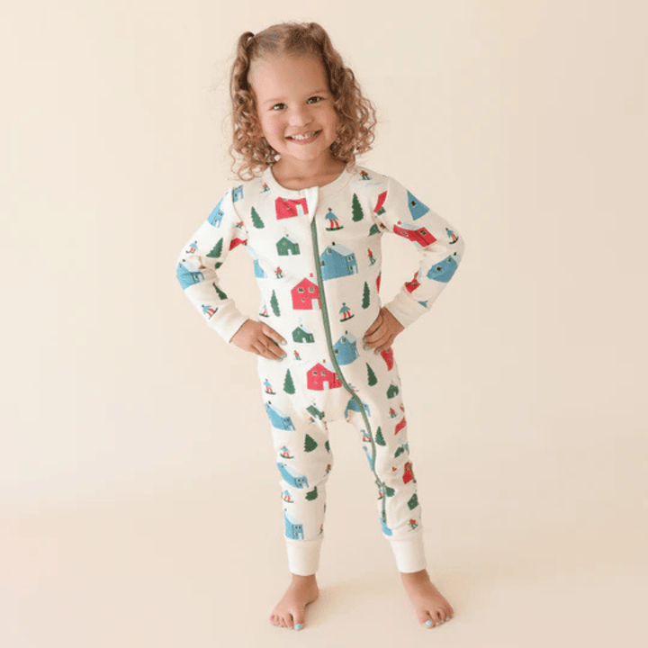 Organic 2 - Way Zip Holiday Romper | Alpine by Parade Organics - Maude Kids Decor