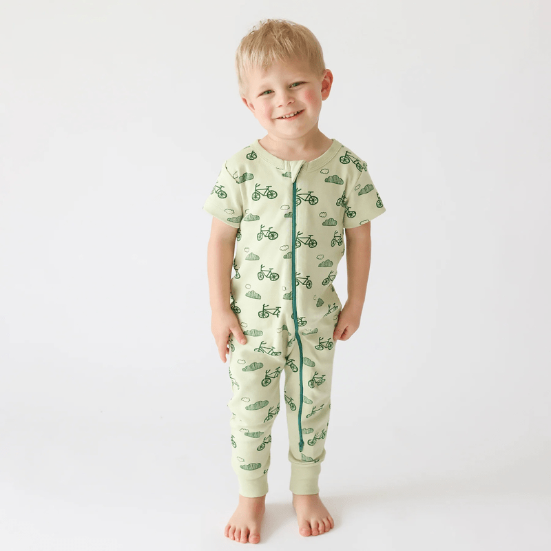Organic 2 - Way Zip Romper | Bicycles by Parade Organics - Maude Kids Decor