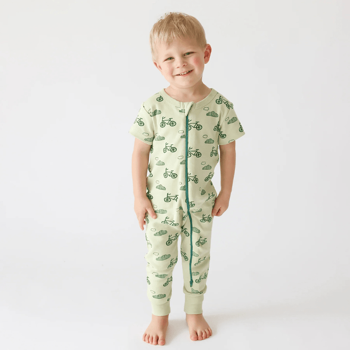 Organic 2 - Way Zip Romper | Bicycles by Parade Organics - Maude Kids Decor