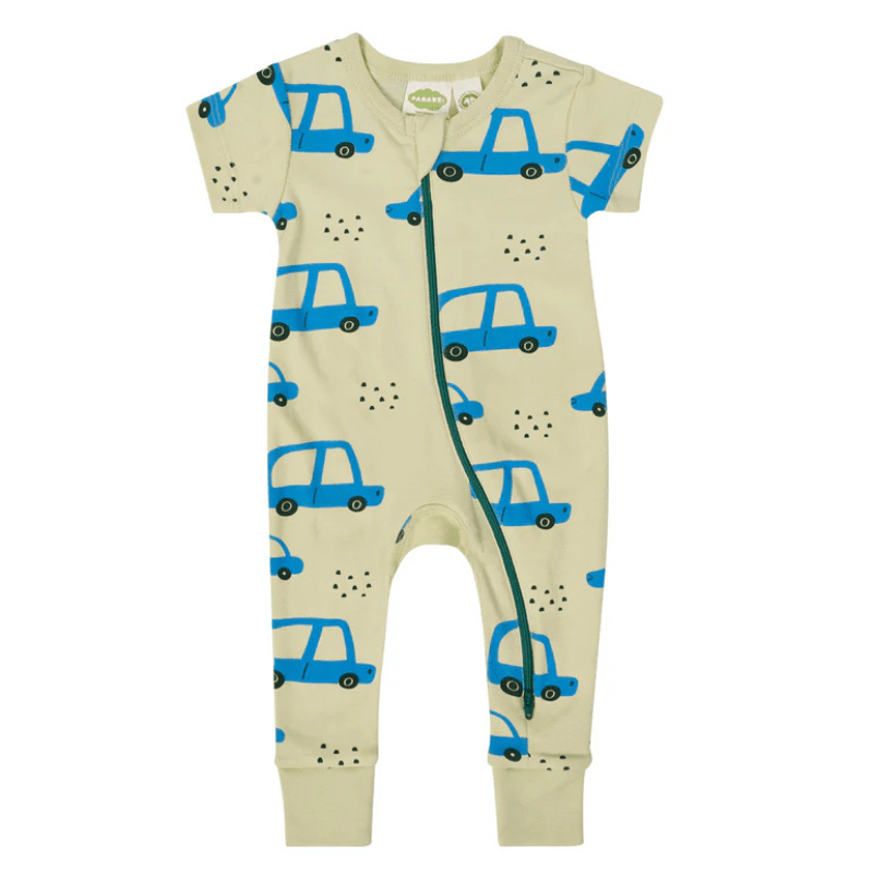 Organic 2 - Way Zip Romper | Cars by Parade Organics - Maude Kids Decor