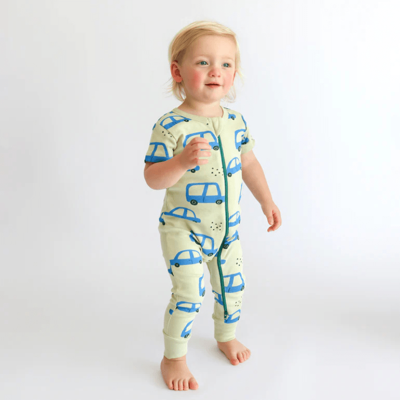 Organic 2 - Way Zip Romper | Cars by Parade Organics - Maude Kids Decor