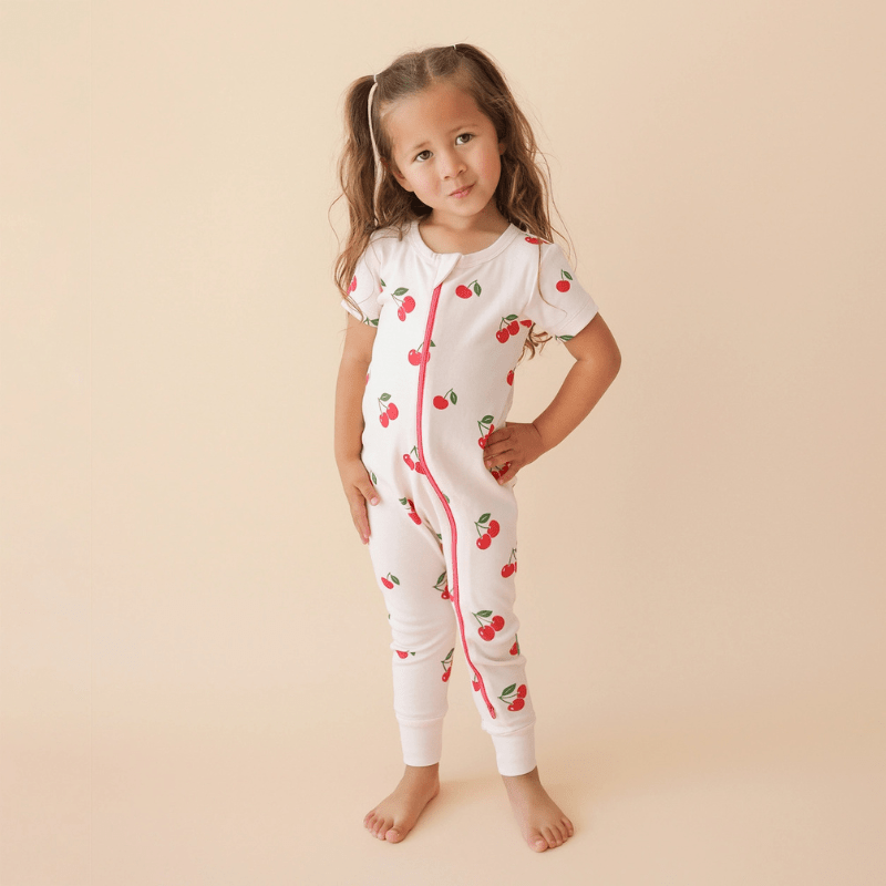 Organic 2-Way Zip Romper | Cherries by Parade Organics - Maude Kids Decor