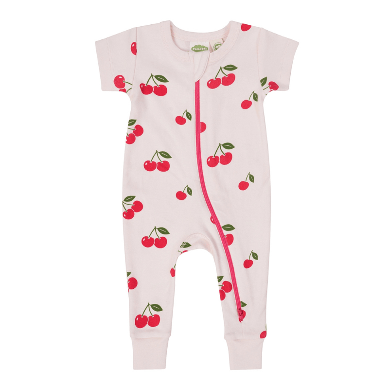 Organic 2-Way Zip Romper | Cherries by Parade Organics - Maude Kids Decor