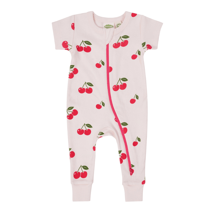 Organic 2-Way Zip Romper | Cherries by Parade Organics - Maude Kids Decor