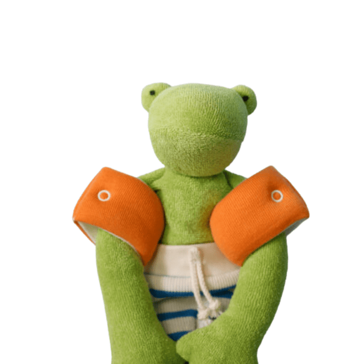 Organic Bathing Frog Soft Toy by Nanchen Natur - Maude Kids Decor