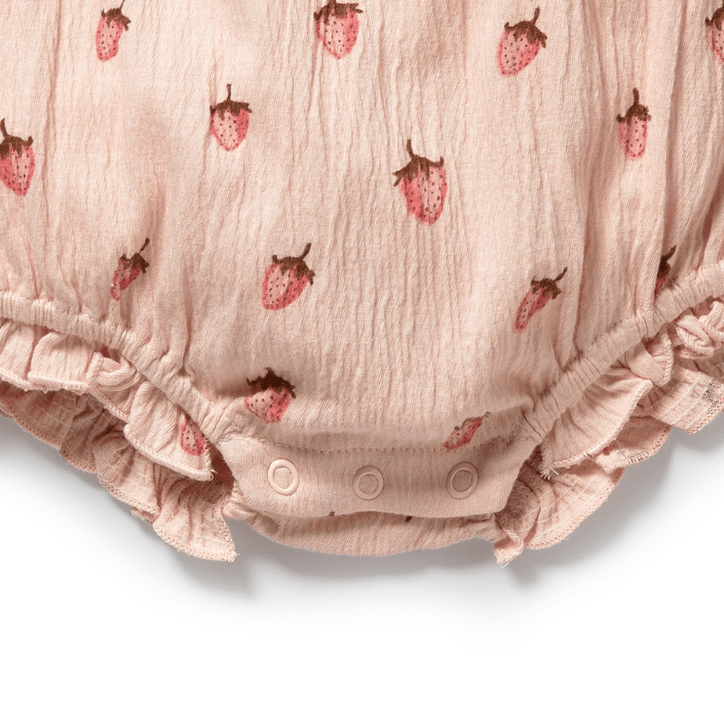 Organic Crinkle Cotton Tie Playsuit by Wilson + Frenchy - Maude Kids Decor