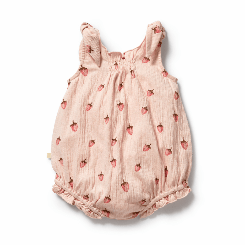 Organic Crinkle Cotton Tie Playsuit by Wilson + Frenchy - Maude Kids Decor