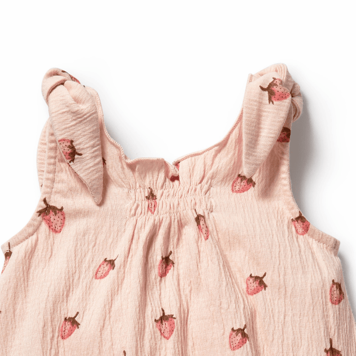 Organic Crinkle Cotton Tie Playsuit by Wilson + Frenchy - Maude Kids Decor