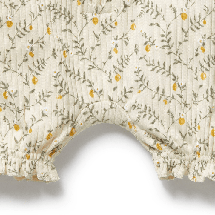 Organic Drop Needle Cotton Ruffle Zipsuit by Wilson + Frenchy - Maude Kids Decor
