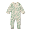 Organic Drop Needle Cotton Zipsuit with Feet by Wilson + Frenchy - Maude Kids Decor